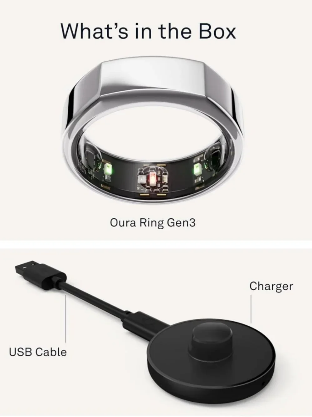 Oura Gen3 Heritage Silver US7 Set